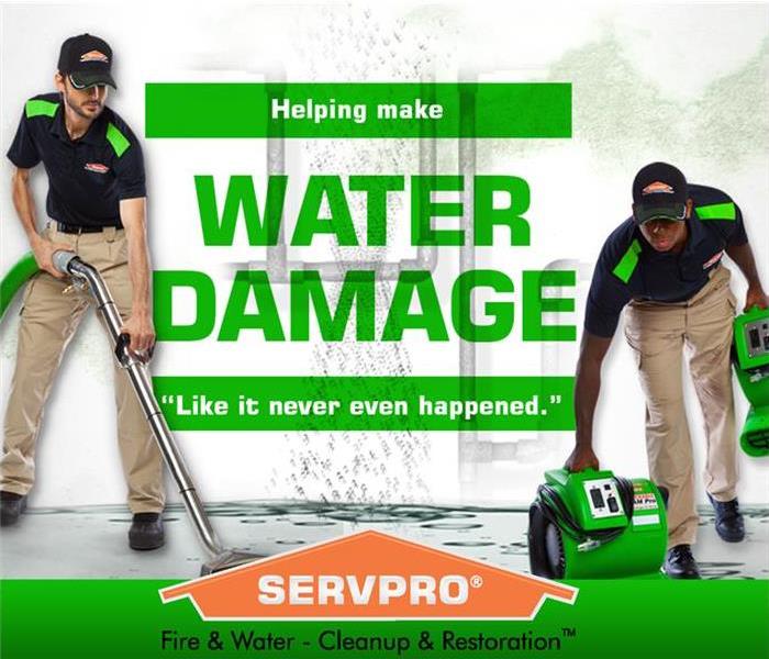 SERVPRO workers cleaning water damage