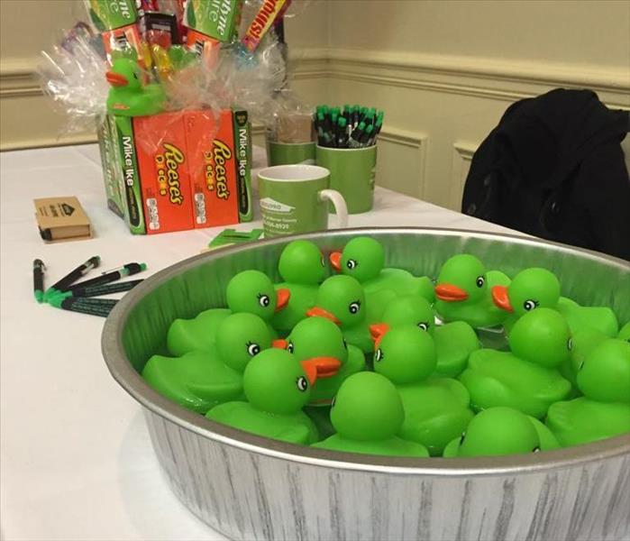 SERVPRO Rubber ducks ready to pass out