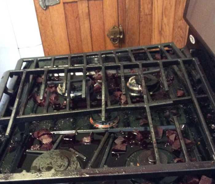 fire damaged stove
